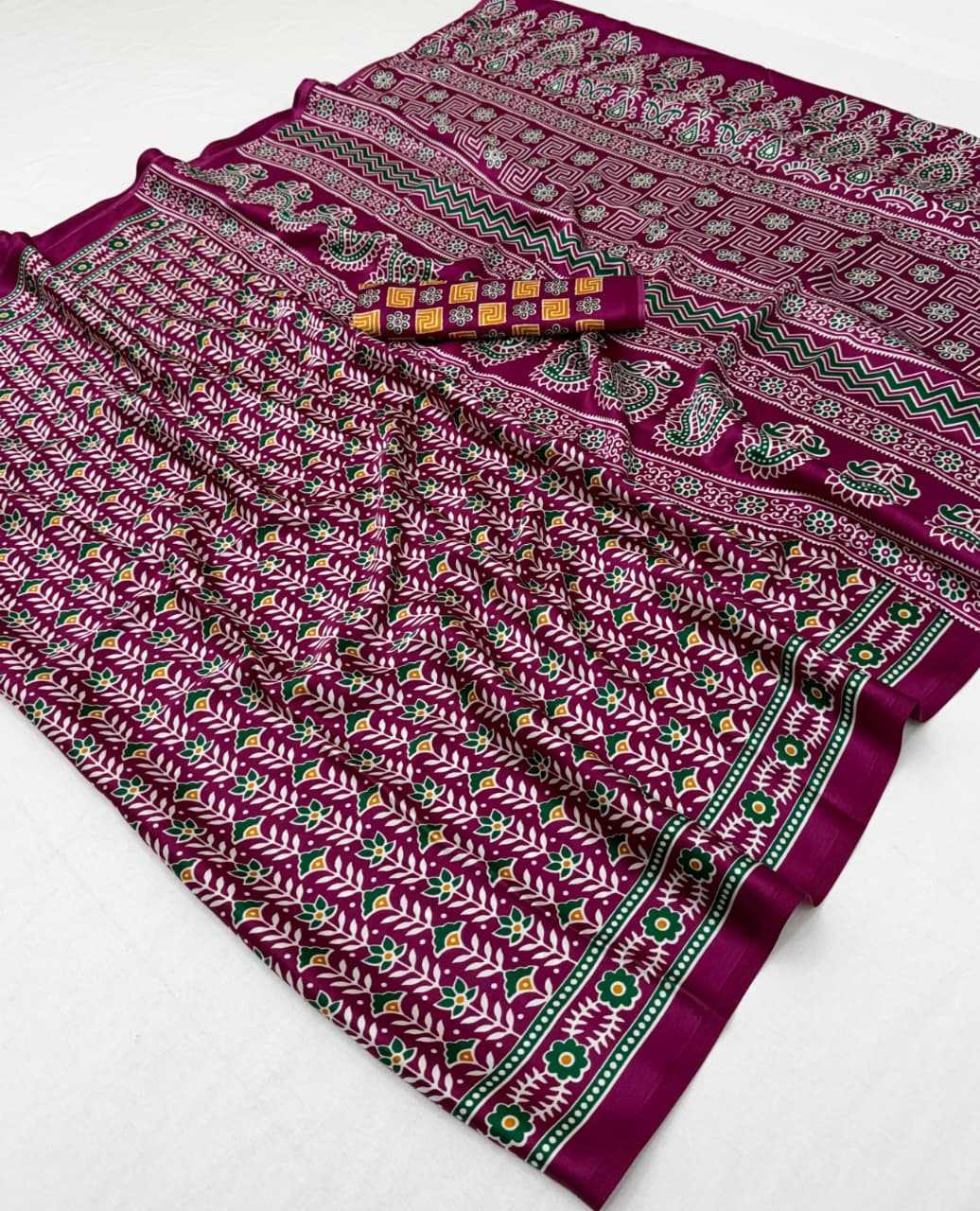 Satin Printed Saree