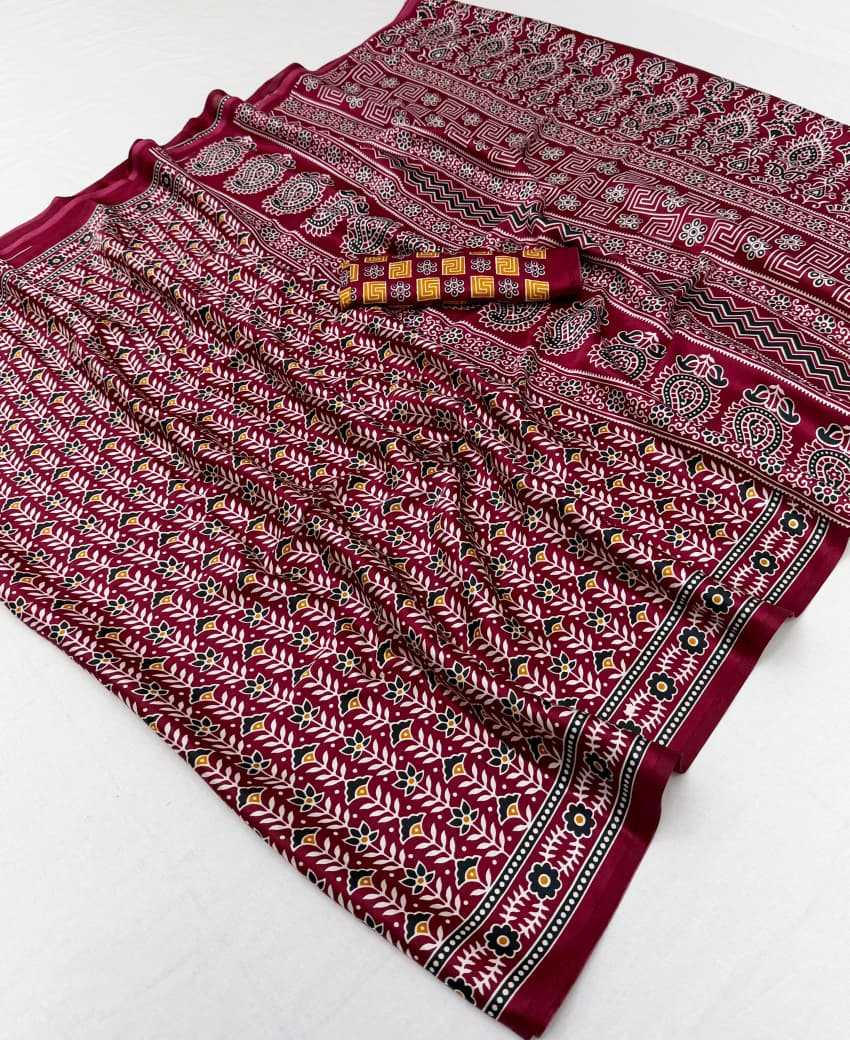 Satin Printed Saree