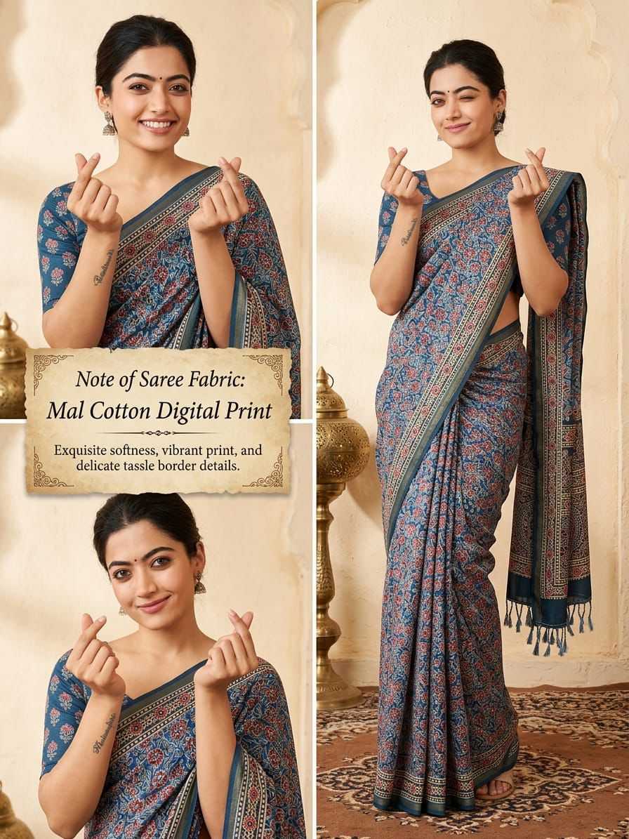 Soft Cotton Silk Printed Saree
