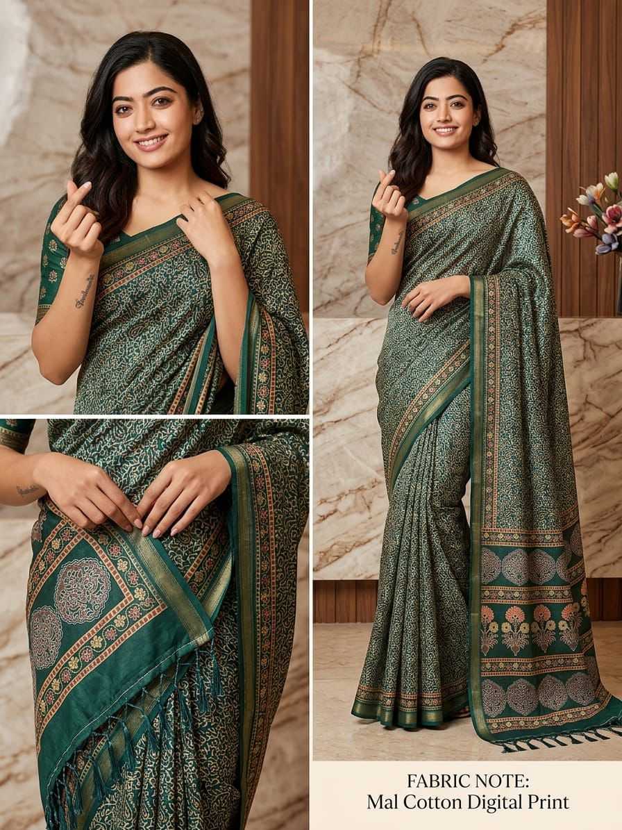 Soft Cotton Silk Printed Saree