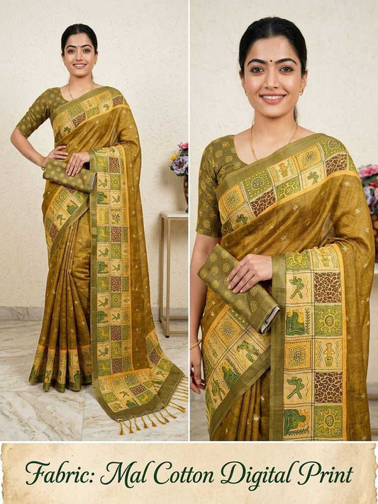 Soft Cotton Silk Rashmika Mandanna Collections