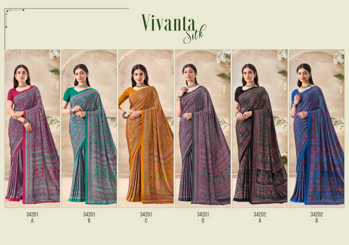 Crepe Silk Saree