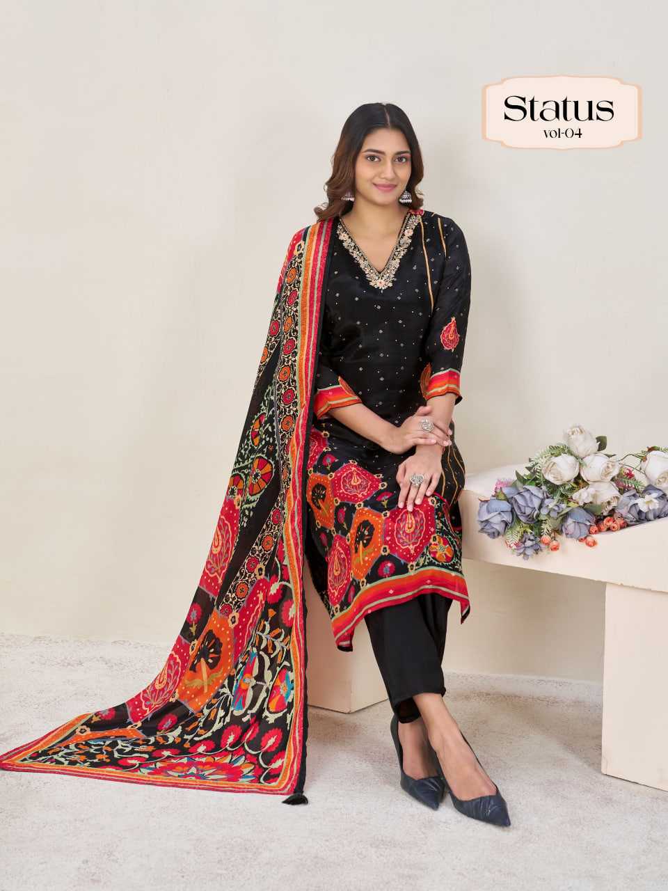 Viscose Ladies Silk Suit