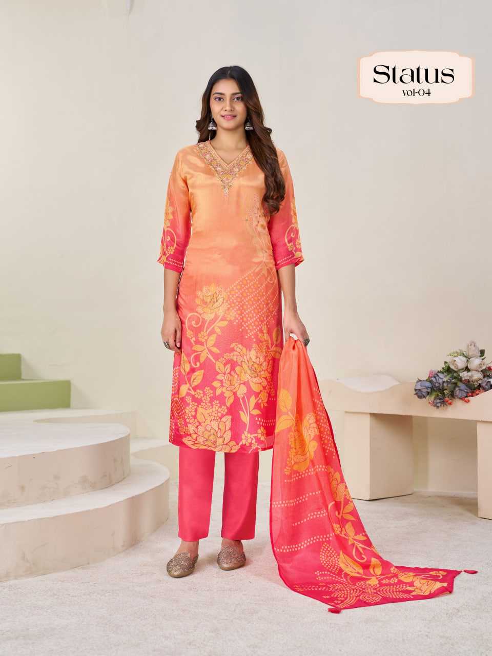 Viscose Ladies Silk Suit