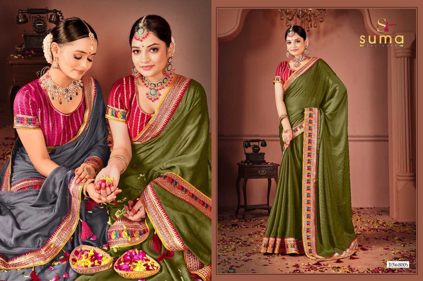 Embroidered Saree