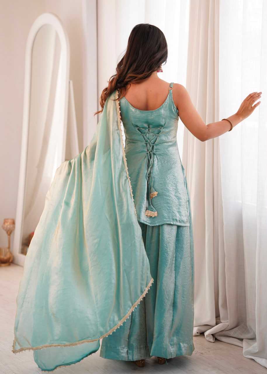 Crush Silk Palazzo Suit
