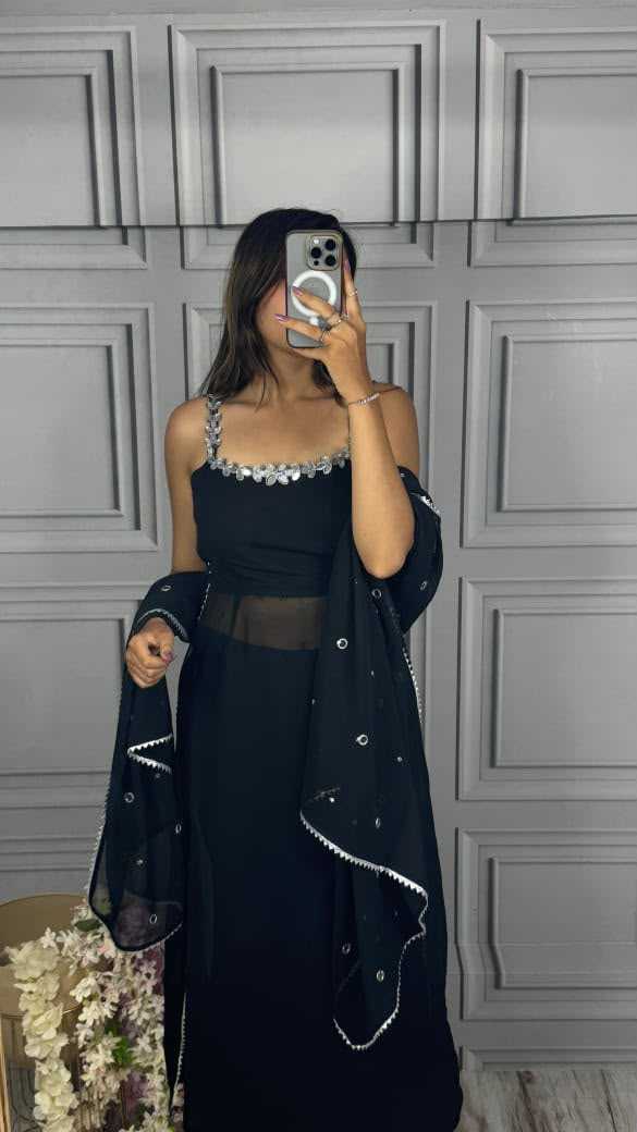 Faux Georgette Palazzo Suit