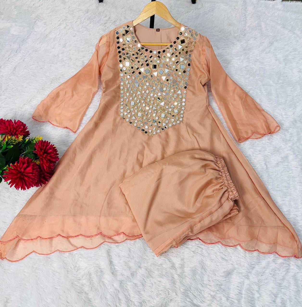 Tabby Silk Embroidery Suit
