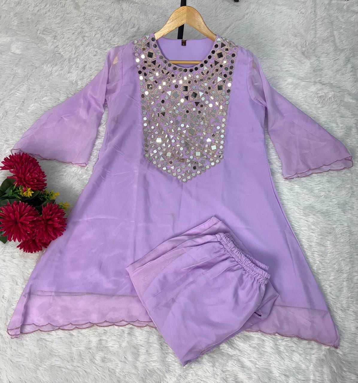 Tabby Silk Embroidery Suit