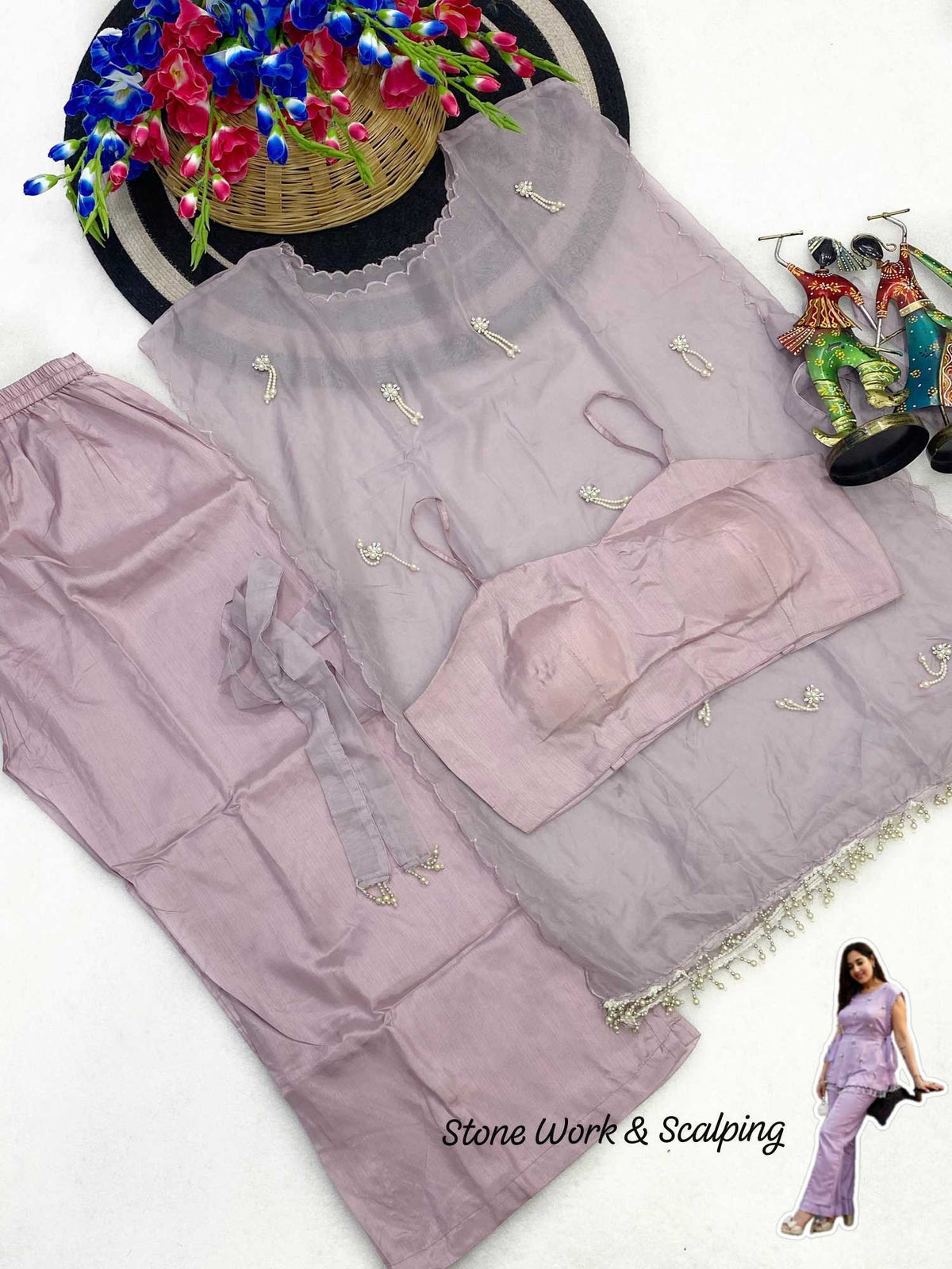 Russian Silk Ladies Suit