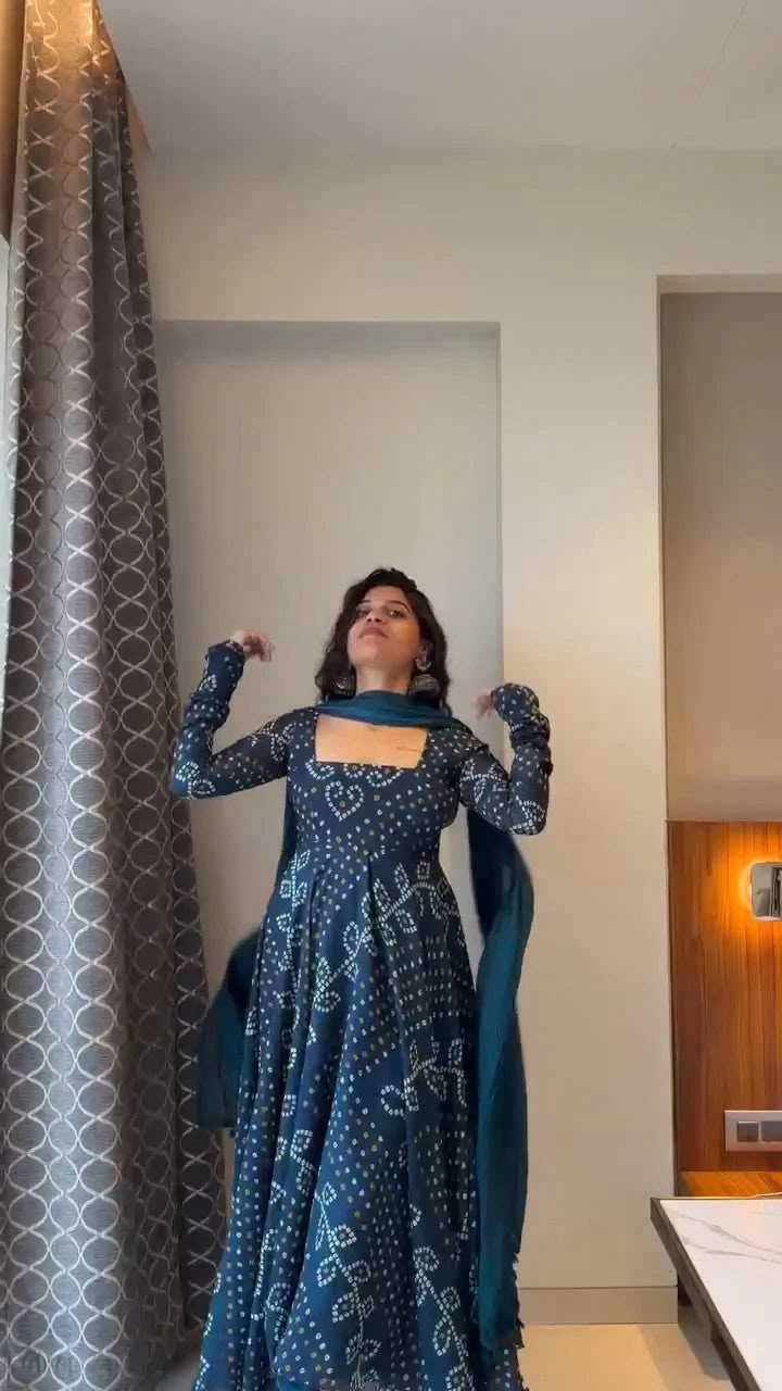Faux Georgette Anarkali Gown 1091