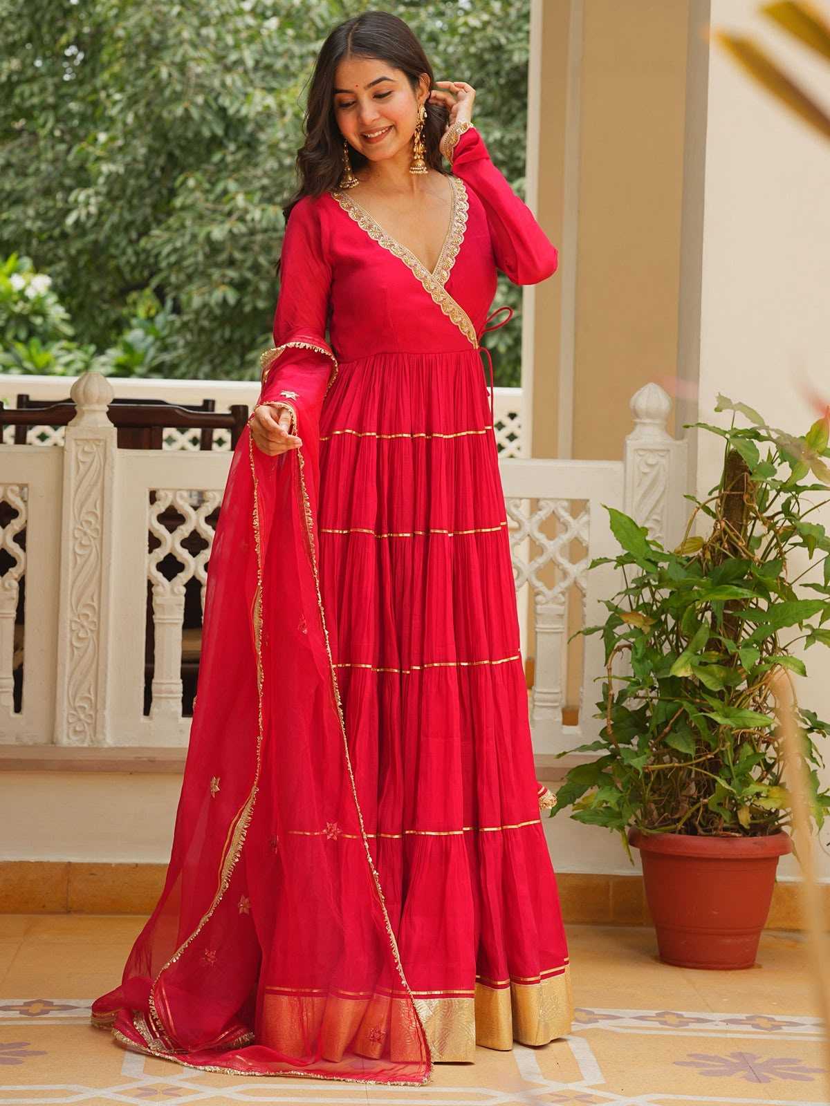 Chanderi Soft Anarkali Suit