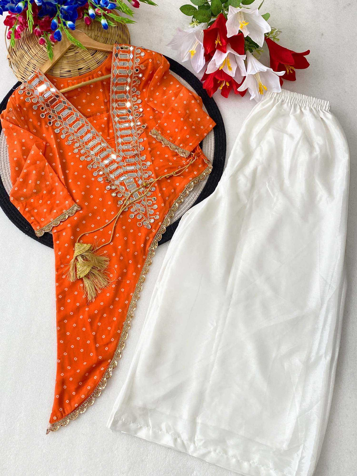 Faux Georgette Palazzo Suit 1094