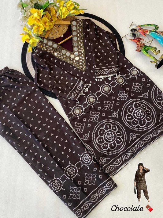 Chinon Silk Designer Kurti in Black