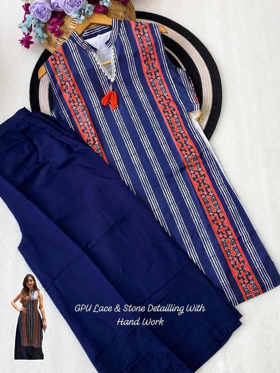 Muslin Silk Printed Suit