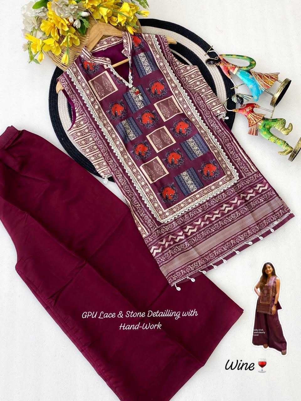 Muslin Silk Printed Suit