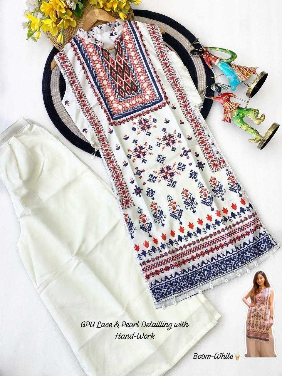 Muslin Silk Printed Suit