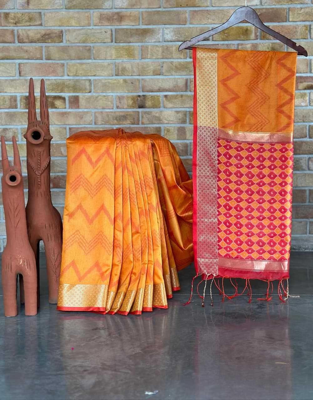 Tussar Silk Leheriya Saree