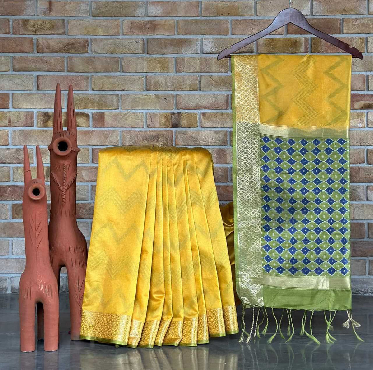 Tussar Silk Leheriya Saree
