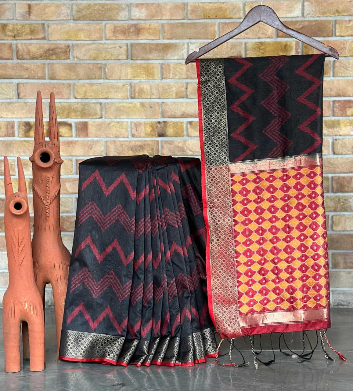Tussar Silk Leheriya Saree