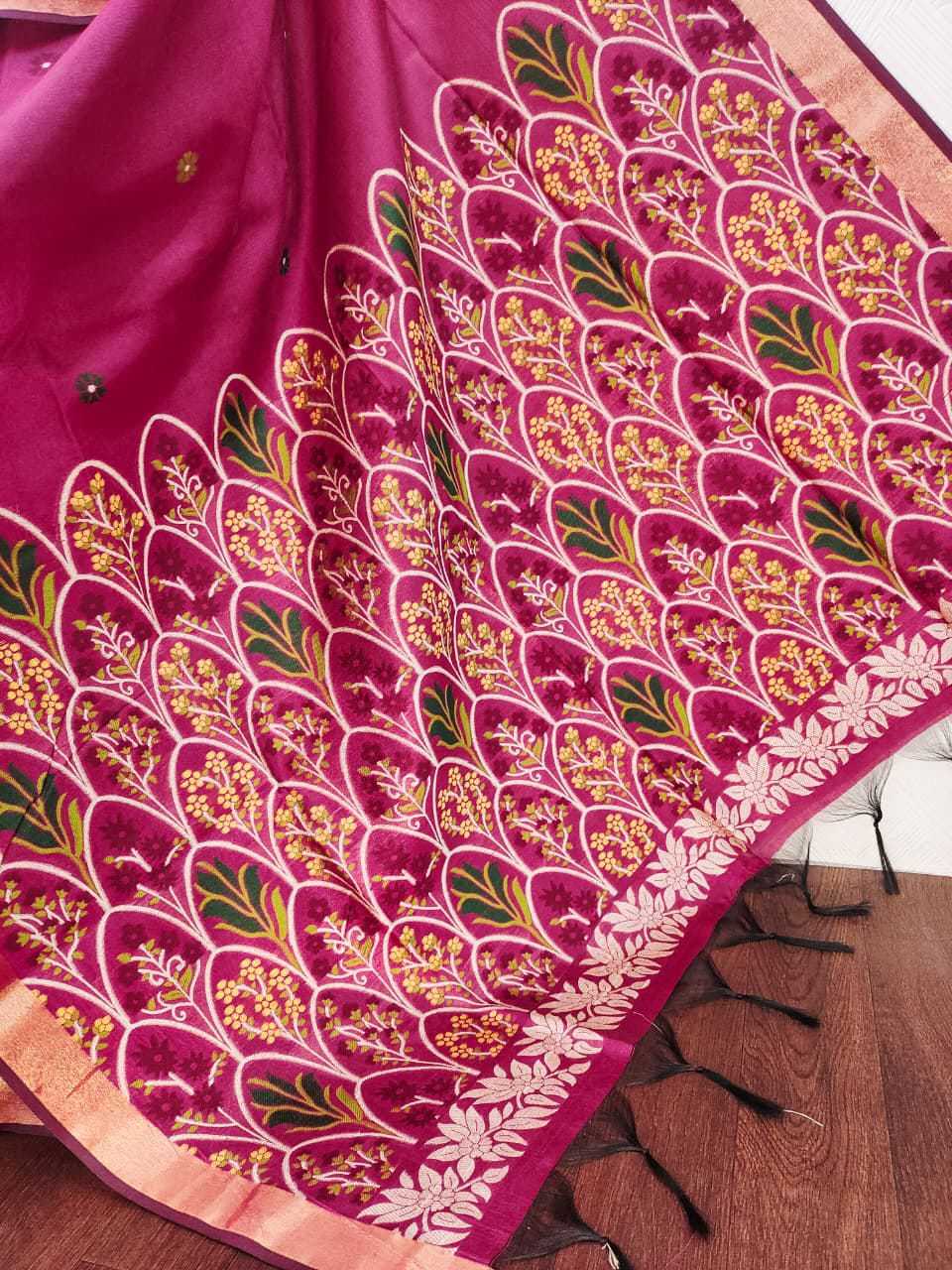 Handloom Silk Designer Saree in Pink