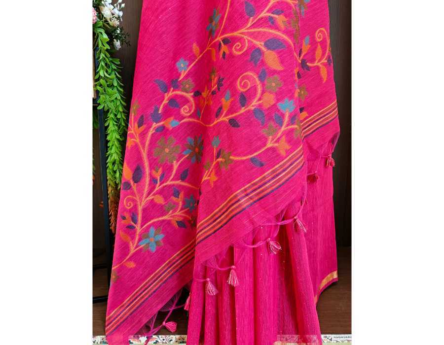Linen Sequence Saree
