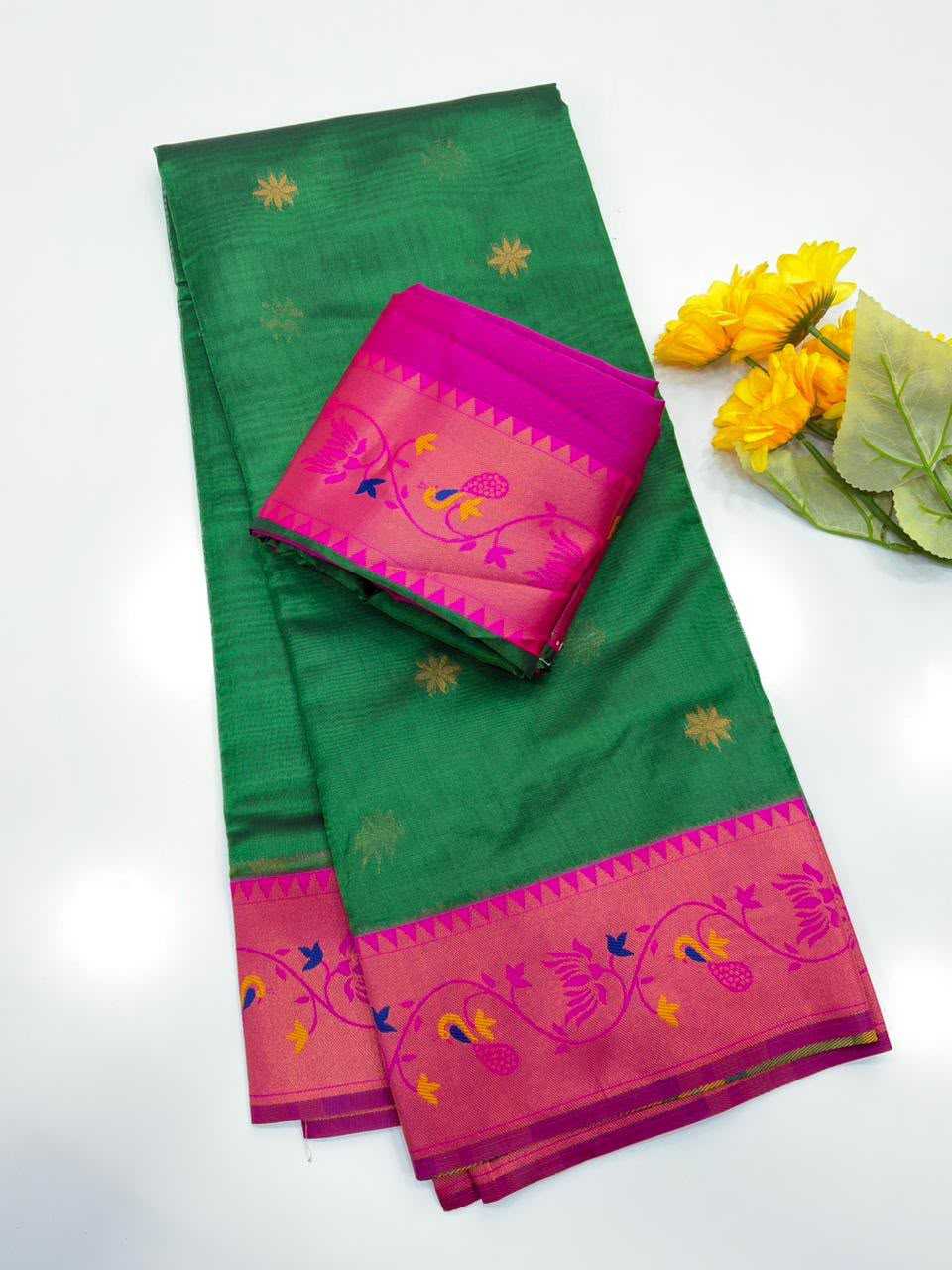 Tissue Silk Designer Saree in White