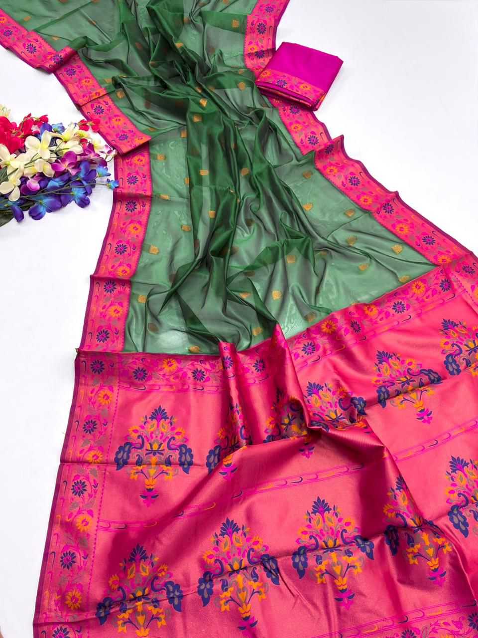 Tissue Silk Paithani Saree