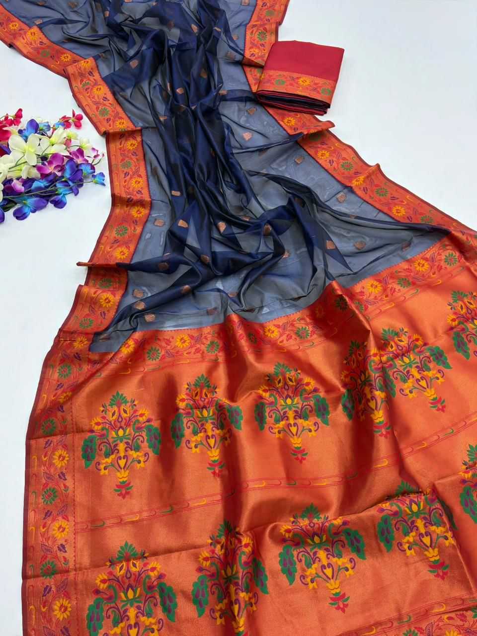 Tissue Silk Paithani Saree