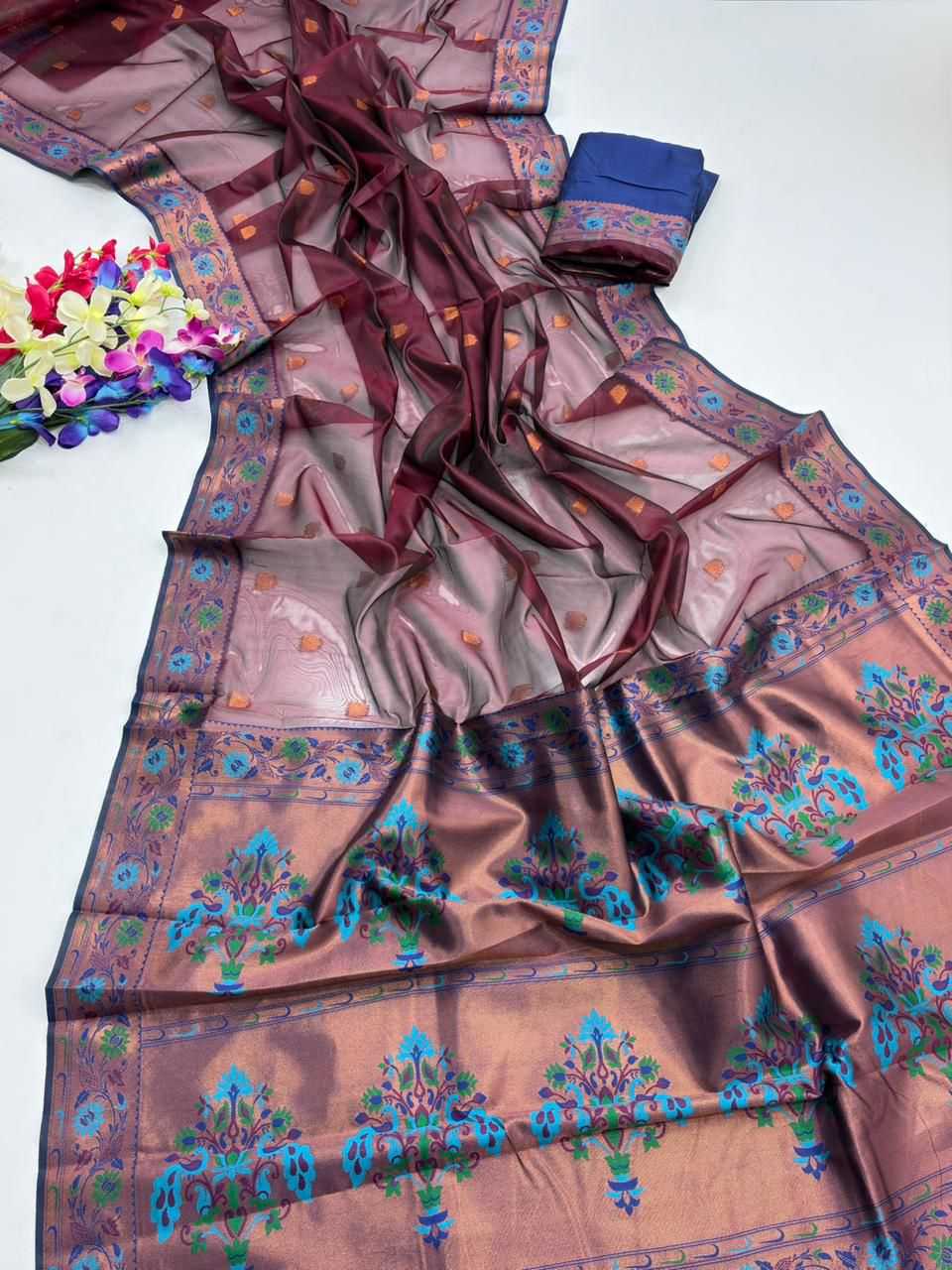 Tissue Silk Paithani Saree