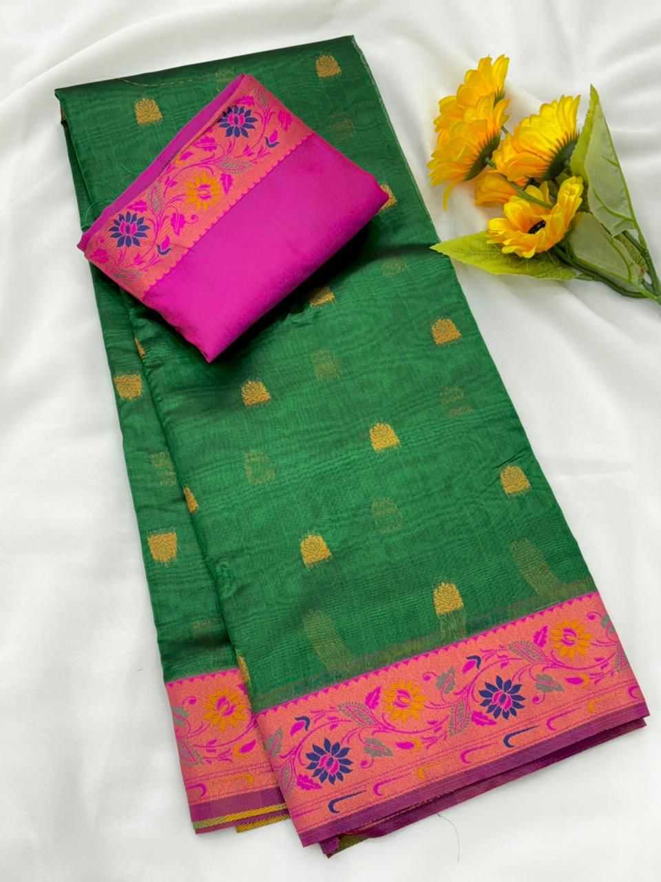Tissue Silk Paithani Saree