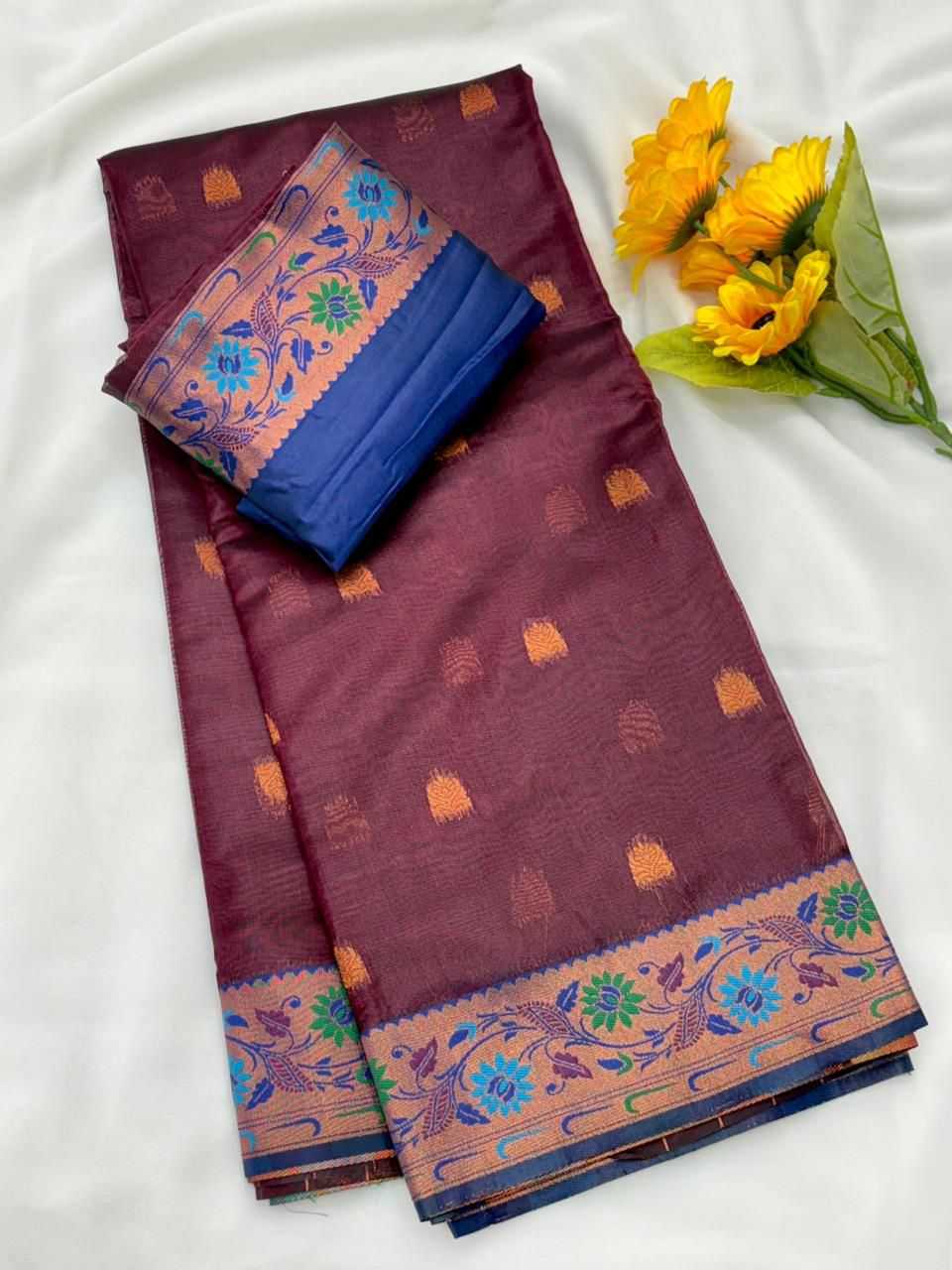 Tissue Silk Paithani Saree