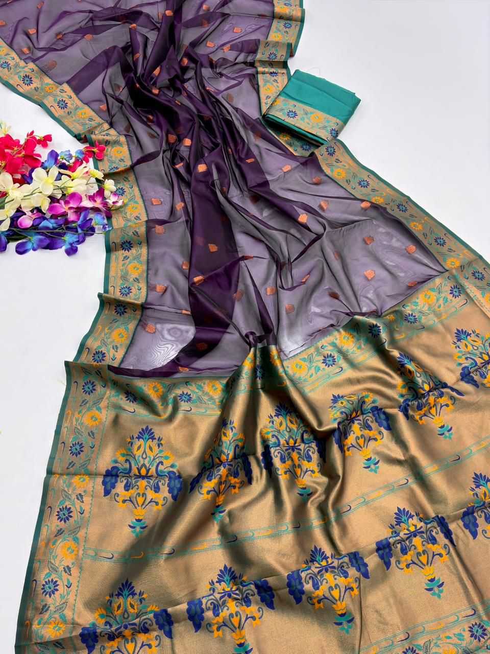 Tissue Silk Paithani Saree