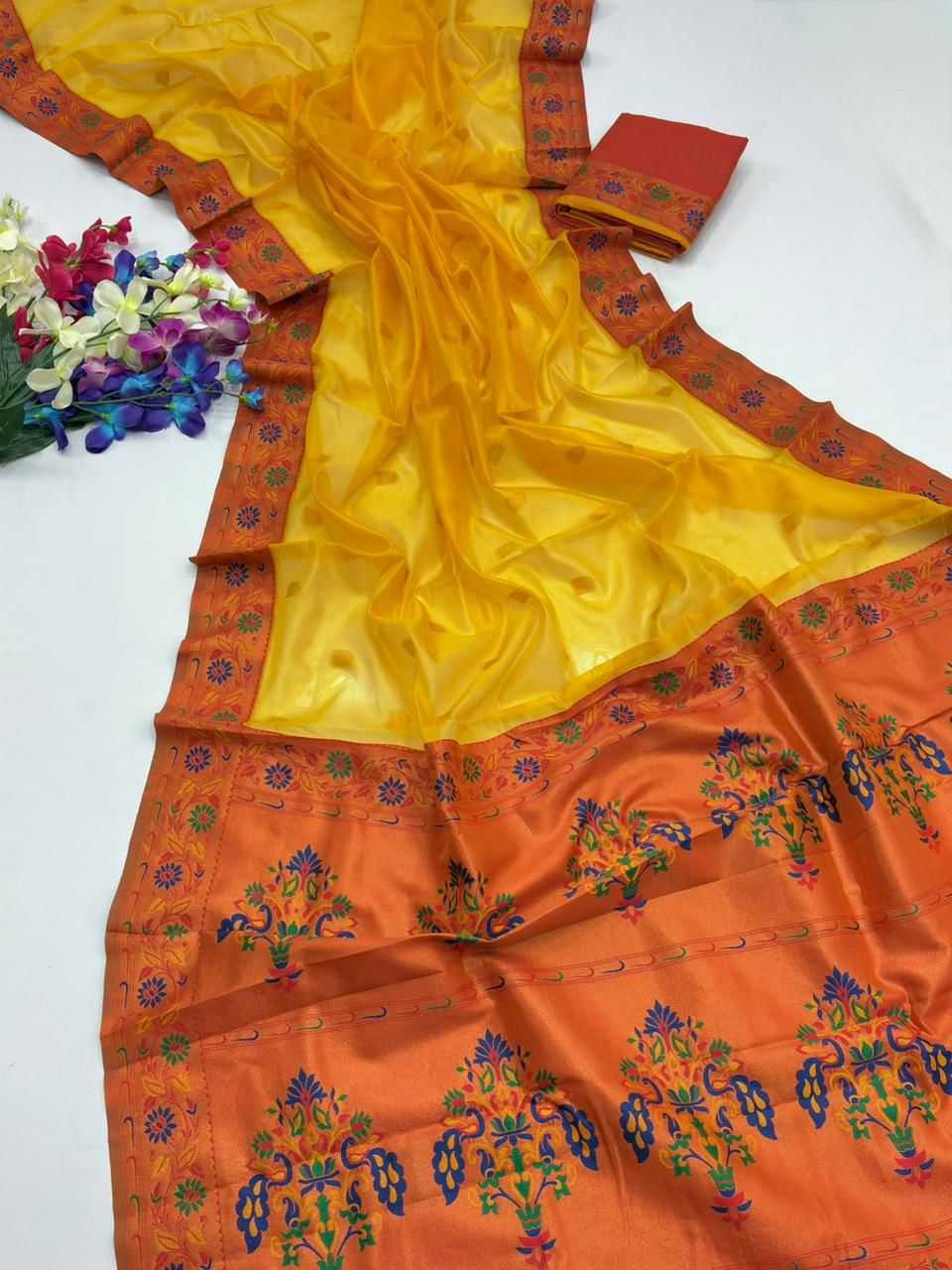 Tissue Silk Paithani Saree