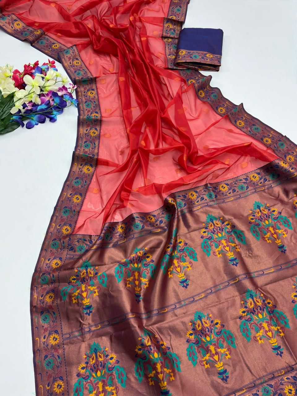 Tissue Silk Paithani Saree
