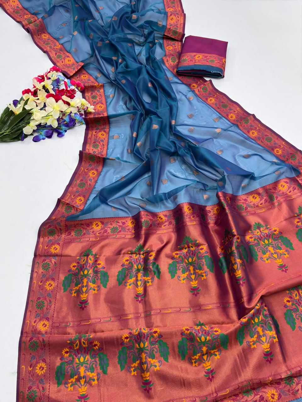 Tissue Silk Paithani Saree