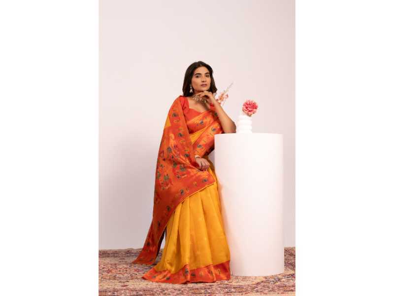Soft Tissue Floral Saree