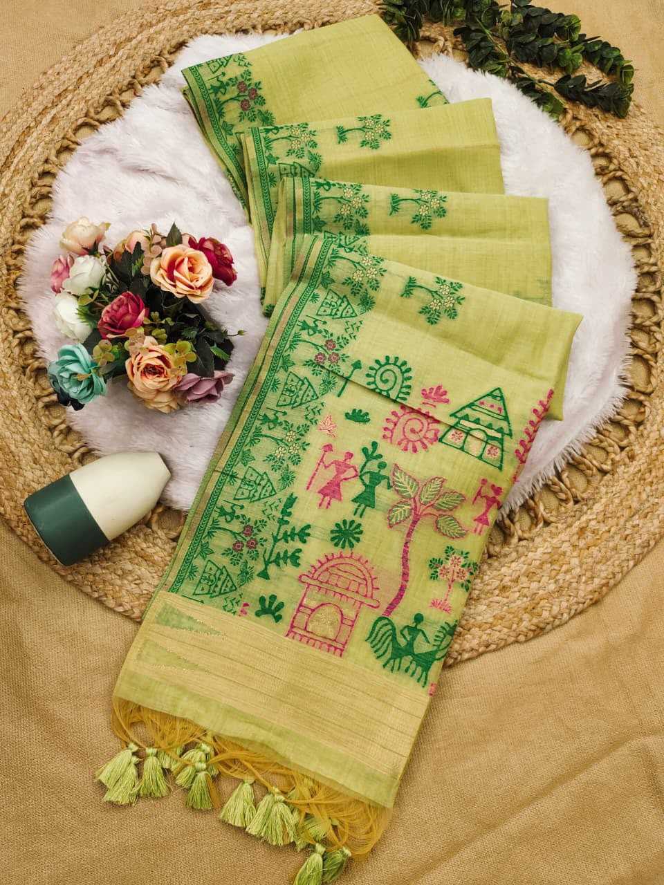 Chanderi Cotton Party Wear Saree