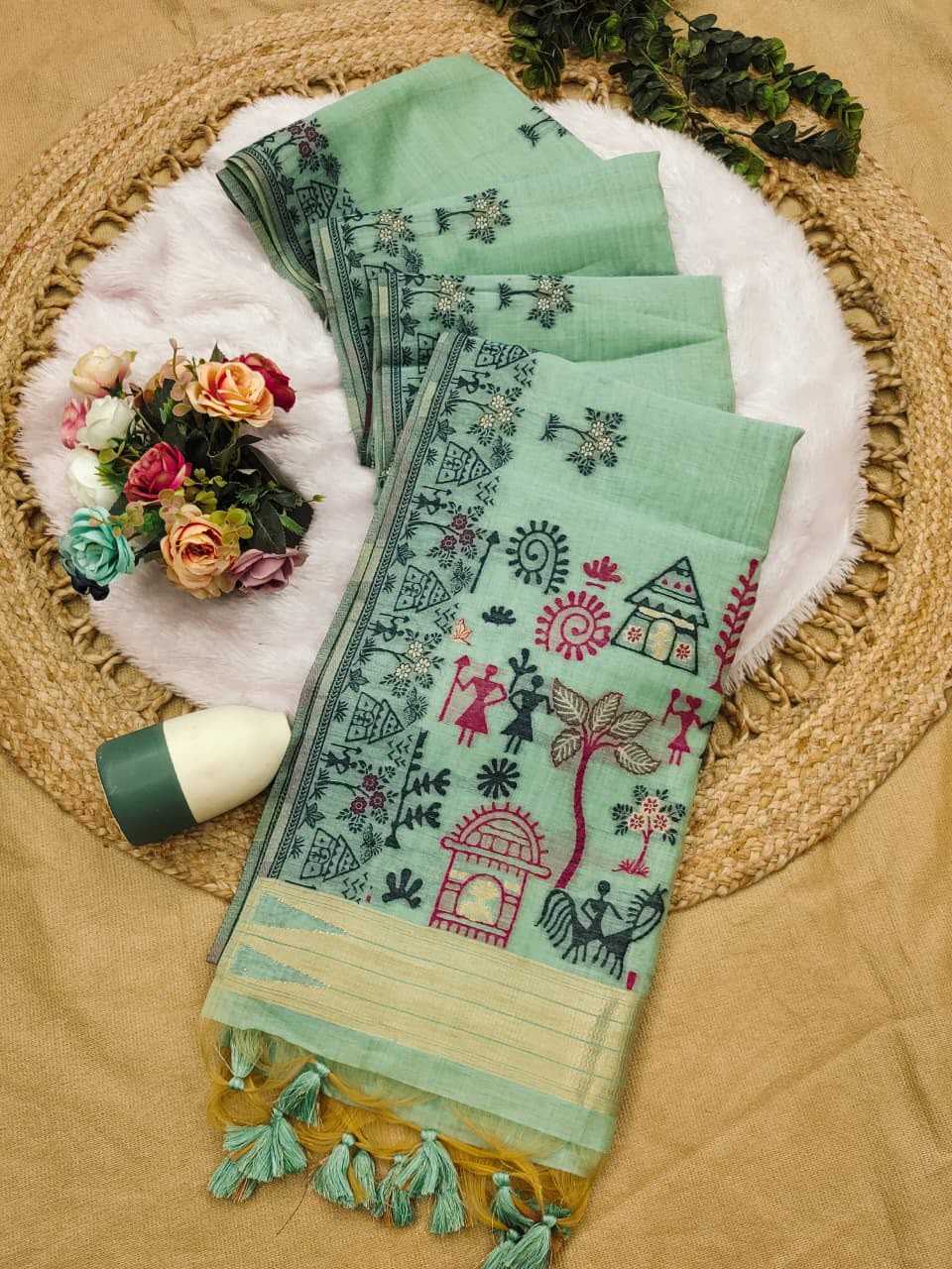 Chanderi Cotton Party Wear Saree