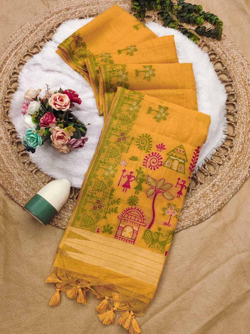 Chanderi Cotton Party Wear Saree