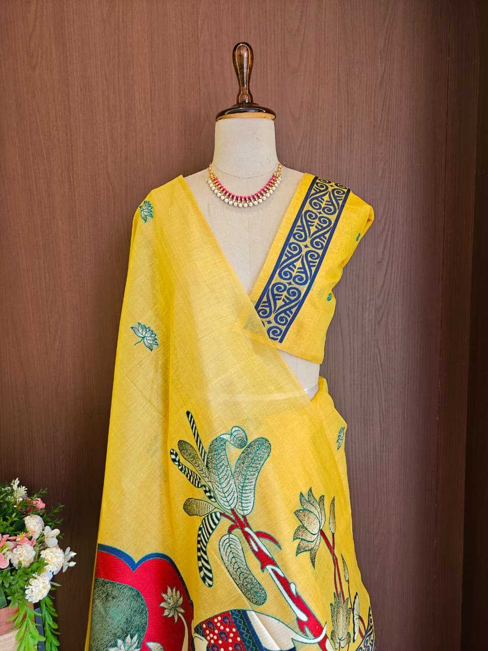 Elephant Soft Cotton Designer Saree