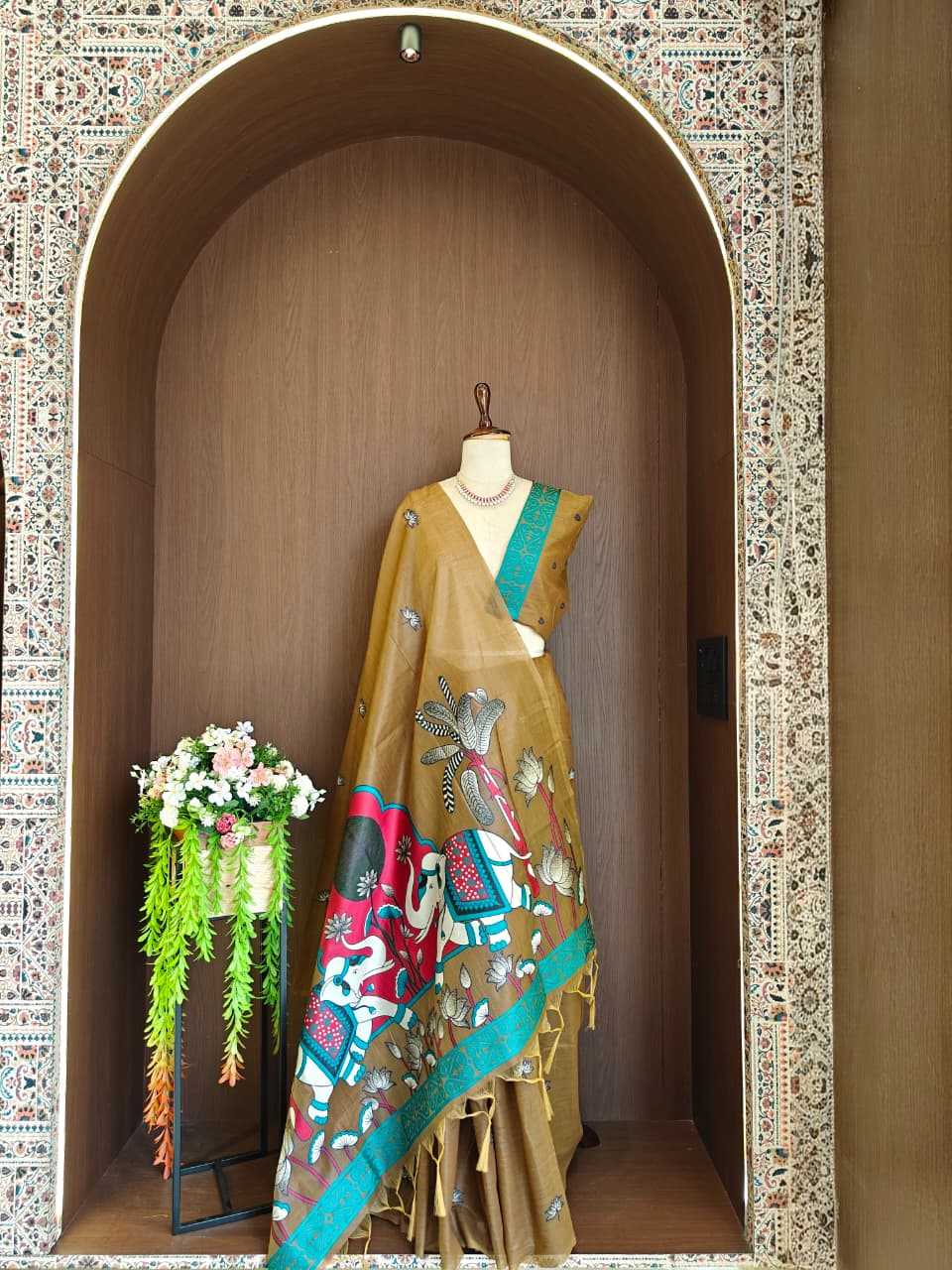 Elephant Soft Cotton Designer Saree