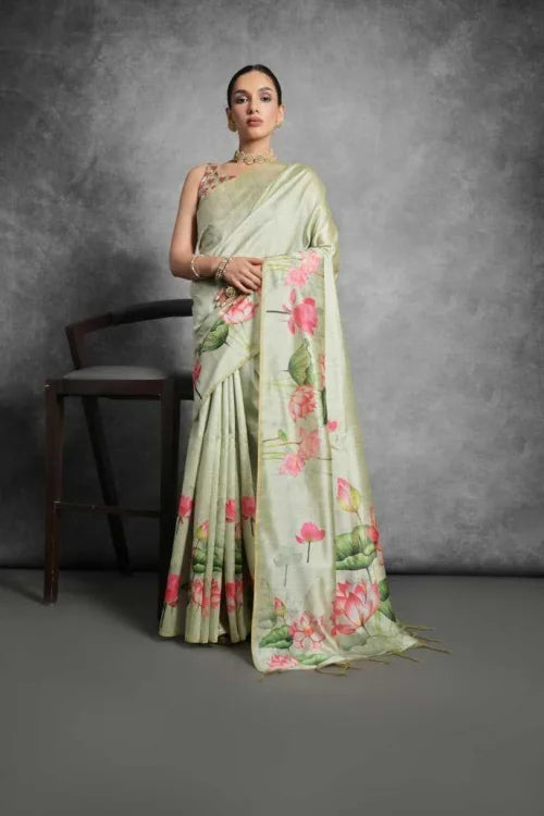 Gauri Tussar Silk Soft Saree