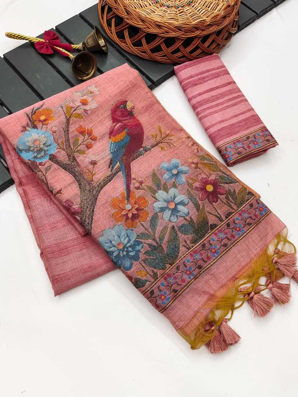 Ghicha Cotton Designer Saree