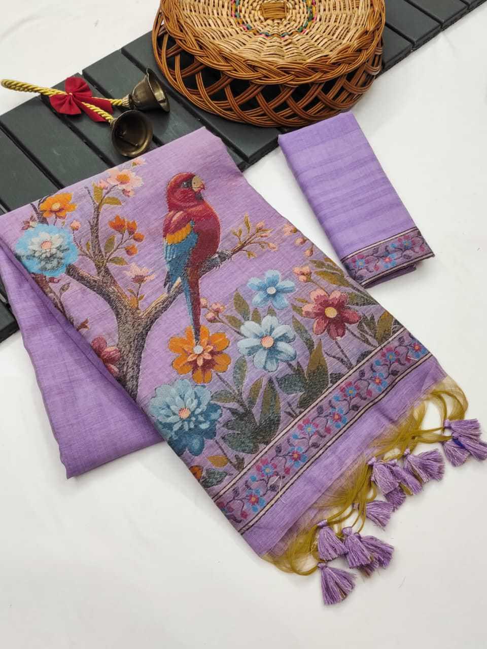 Ghicha Cotton Designer Saree