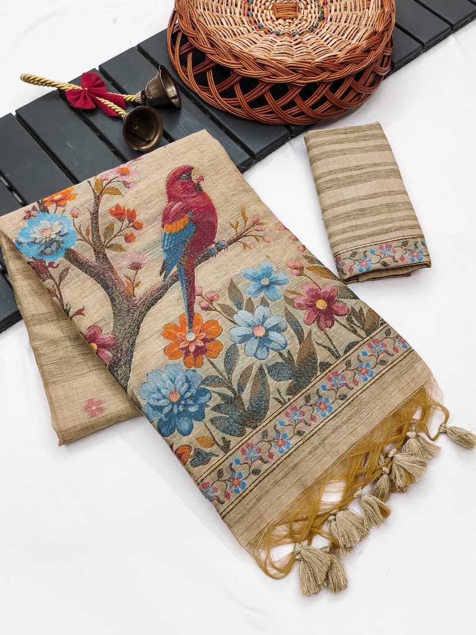 Ghicha Cotton Designer Saree