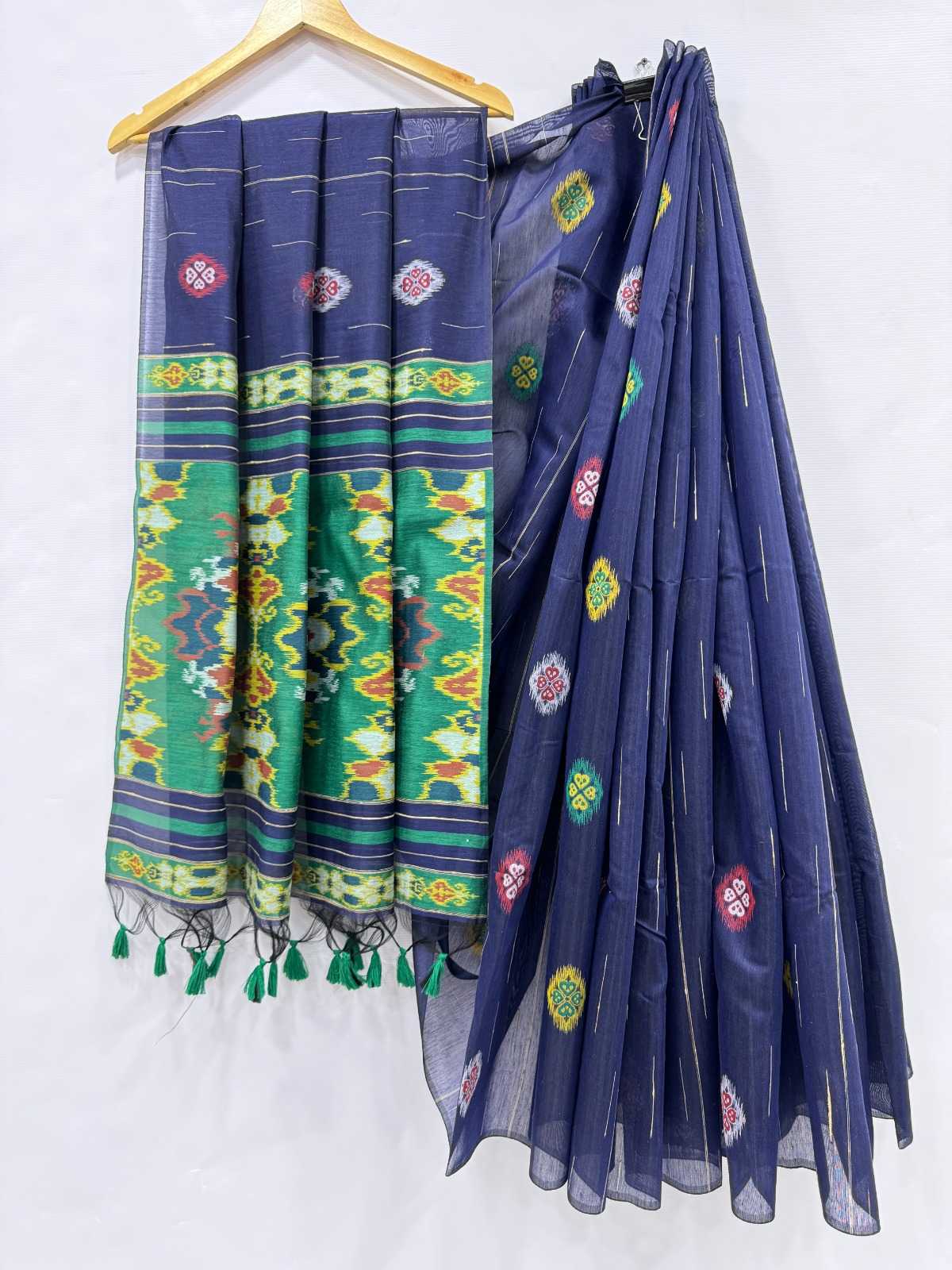 Ikkat Cotton Designer Saree