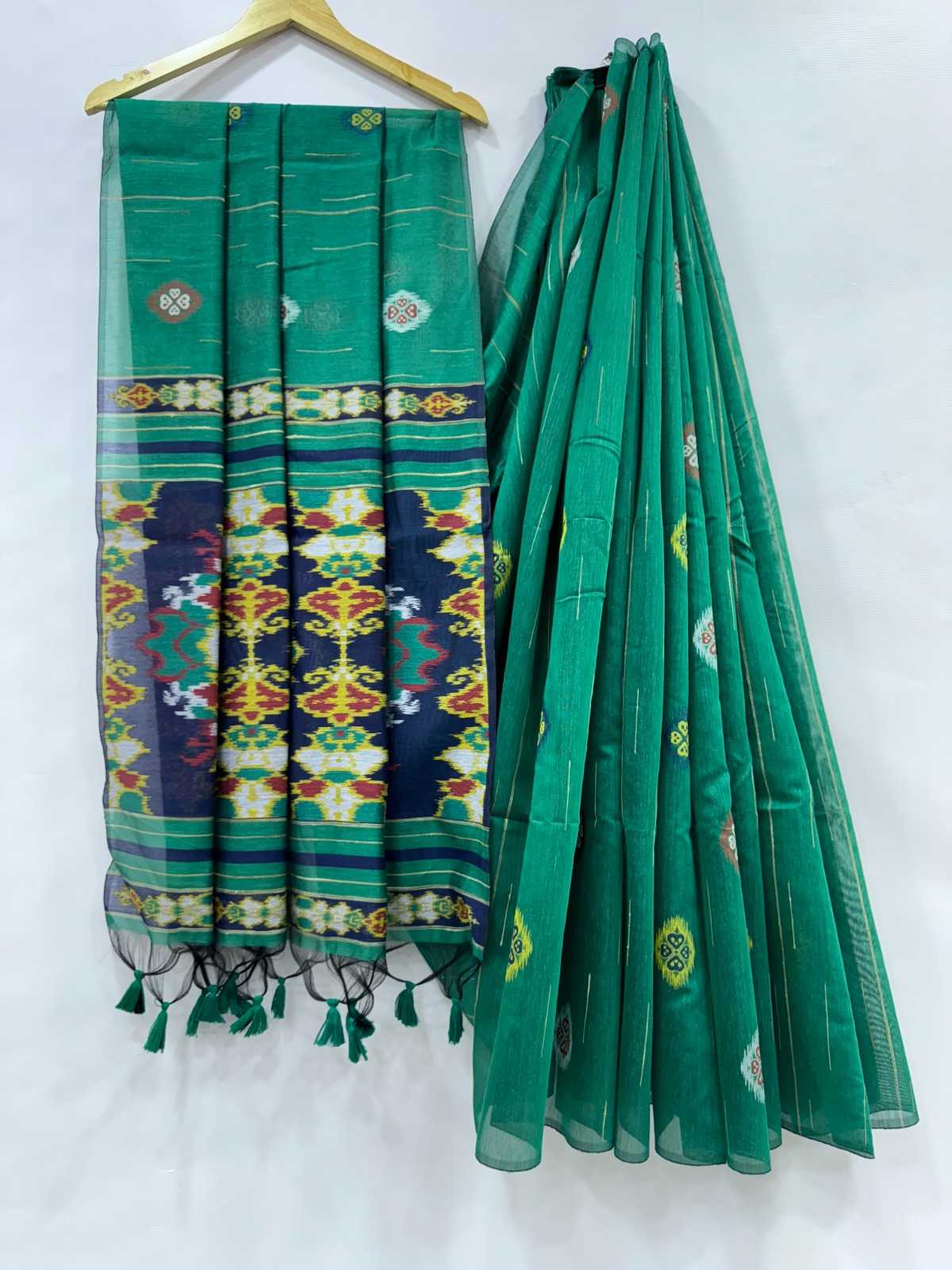 Ikkat Cotton Designer Saree