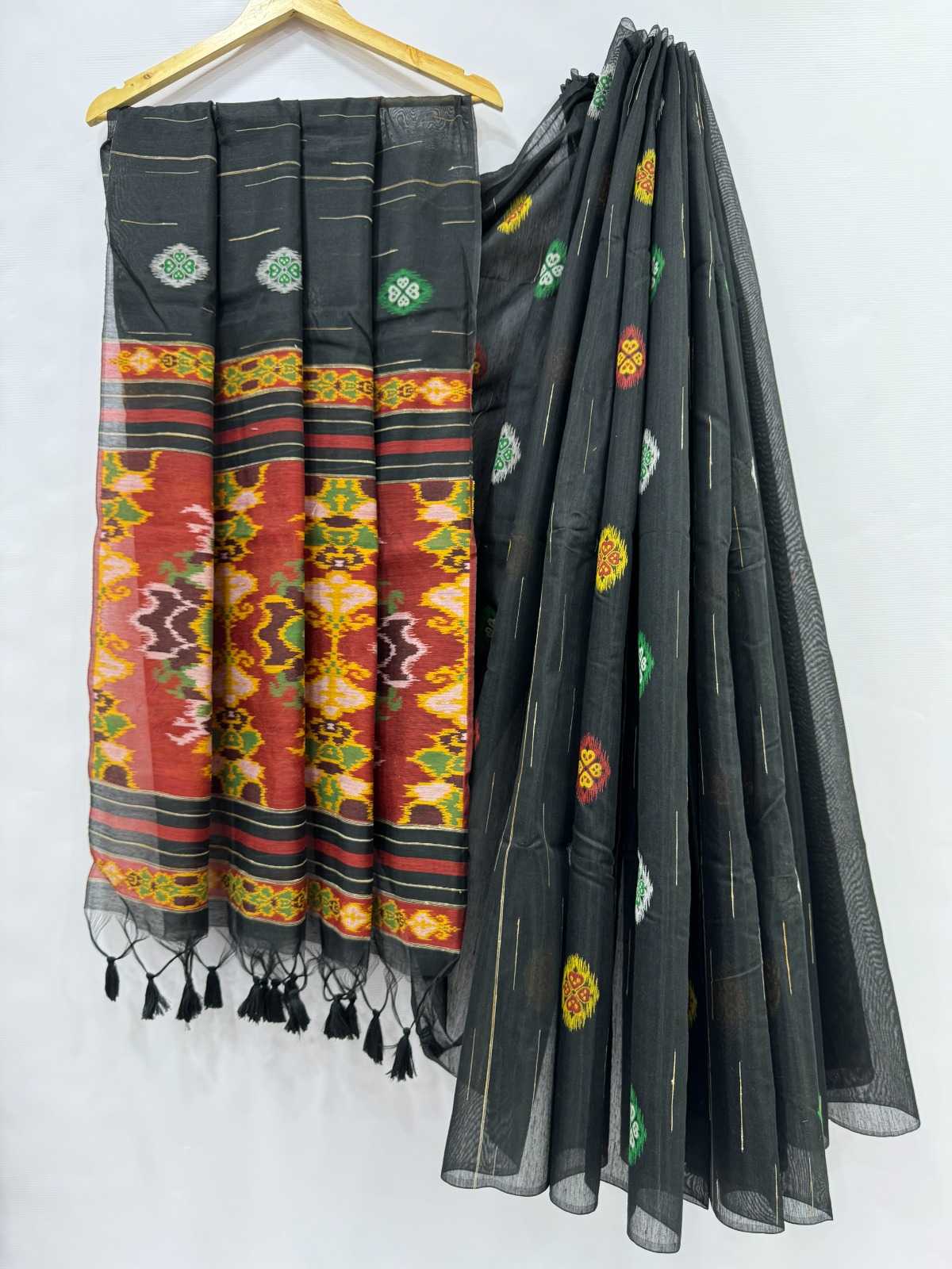 Ikkat Cotton Designer Saree