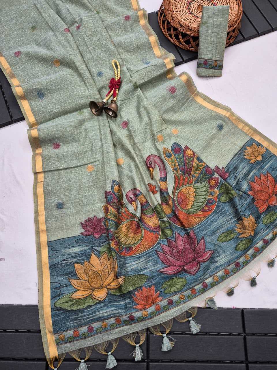 Irish Linen Soft Silk Saree